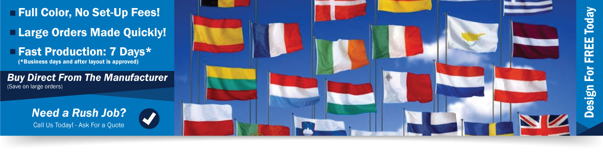 National Flag of Cyprus Custom - Banner Top World Flags 