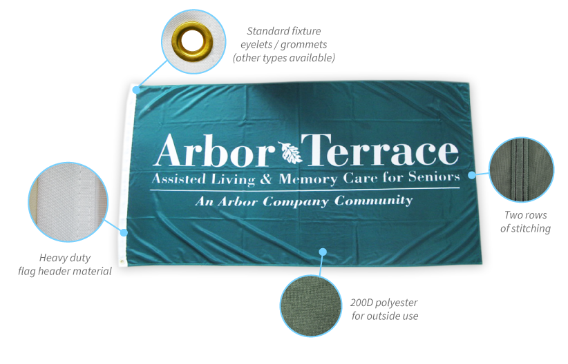 arbor terrace custom flag