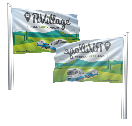 RV Village custom flags