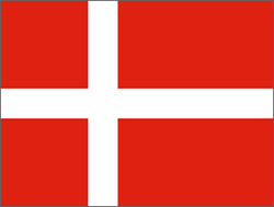 Denmark flag and flags of the world