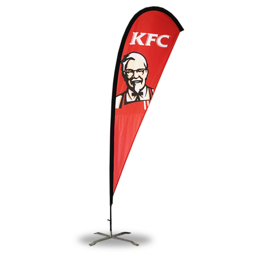 tear drop flag for KFC