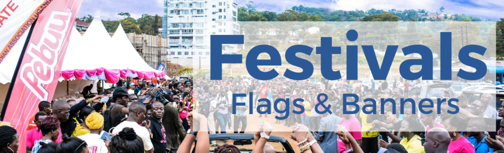 festival flags and banners