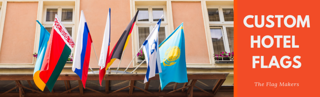 front of hotels with multiple hotel flags
